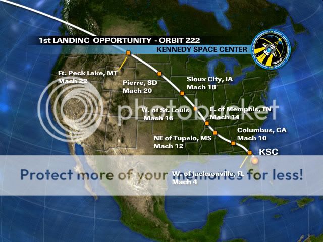 deorbit  :43am edt, landing  :51am edt april